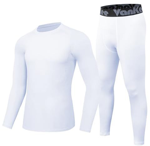 VanKee Thermounterwäsche Herren Funktionsunterwäsche Winter Thermowäsche Set Atmungsaktiv Thermo Unterwäsche Warm Weich Männer Thermounterhemd Thermounterhose Für Laufen Reiten Skifahren Klettern