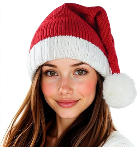 PPGGOPP Plüsch Nikolausmütze Erwachsene,Weihnachtsmütze für Erwachsene,Weihnachtsmütze Rot,Nikolausmütze für Weihnachten,Nikolausmützem für Herren Damen Weihnachten Neujahr Festliche Cosplay Partys