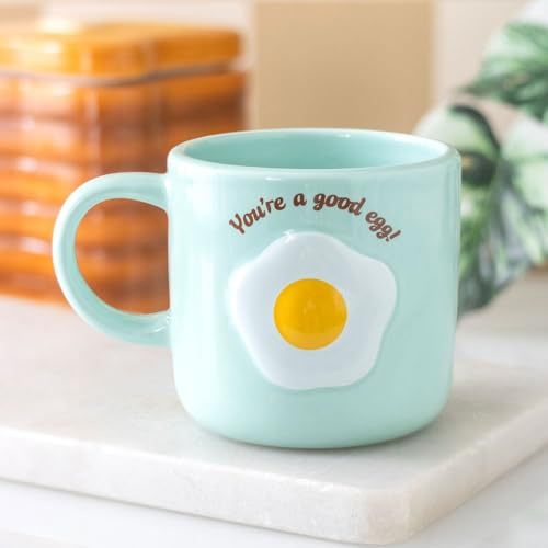 Brown and Ginger You're A Good Egg! 3D Ceramic Duck Egg Blue Mug