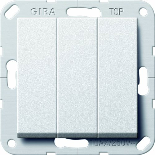 Gira 283226 Wippschalter Wechsel 3-Fach System 55, alu