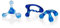 Massager | Knobber | Massage | Triggerpunkt | Spar-Set | Farbe: blau