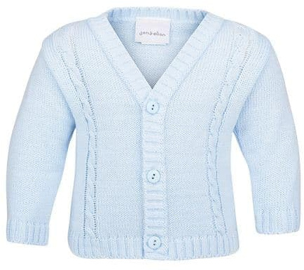 Dandelion Baby Boy Cable Knitted Bolero Cardigan for Newborn - 18 Months (3-6 Months, Blue)