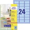 AVERY Zweckform L6032-20 Blaue Etiketten (480 Aufkleber, 63,5x33,9mm auf A4, wieder rückstandsfrei ablösbar, selbstklebende Farbetiketten, Papier matt, bedruckbare, farbige Klebeetiketten) 20 Blatt