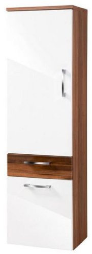 Posseik 5805 91 Hochschrank Rima, Weiß/Walnuss