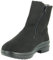 Florett Ina 46451 Bottines d'hiver pour femme Doublure en pure laine vierge Largeur K pour pieds complets Double fermeture éclair pour un enfilage facile, Noir , 38 EU Large