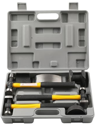 HFS (Tm) 7 Pcs Set Auto Body Fender Repair Tool Hammer & Dolly Set by HFS