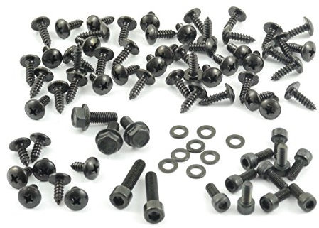 Tech-Parts-Koeln Kompletter Satz Verkleidungsschrauben Yamaha Aerox Mbk Nitro Schwarz 78 Teile