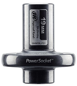 Ingersoll Rand S64M19L-PS1 - Power Socket Set, 19mm - Boost Torque - Lightweight and Compact Design with Variety of Sizes for Impact Tools - Black