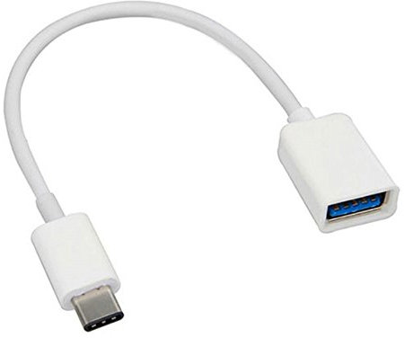 Ilovemyphone Cable Adaptador de Datos Micro USB-C Tipo C 3.1 Macho a OTG USB 3.0 Hembra Blanco