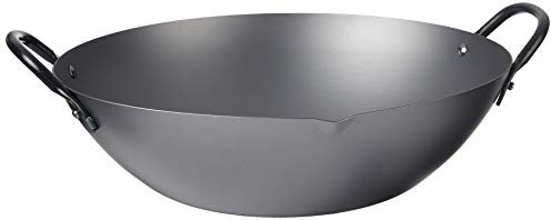 Yoshikawa Black Steel Canton Wok, 13