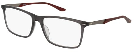 PUMA Brille mit Sehstärke für Herren optional mit Sonnenbrillentönung oder Blaulichtfilter, Rechteckig/Quadratisch, gefertigt aus Acetat (inklusive Brillenetui)