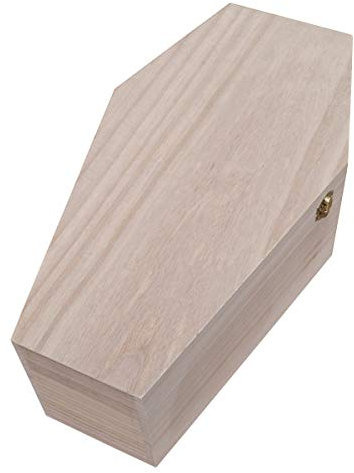 petbye Holz Kleintiersarg Natur belassen - Größe L für kleine Haustiere - Tiersarg mit festem Metallverschluss - Sarg aus hochwertigem Holz