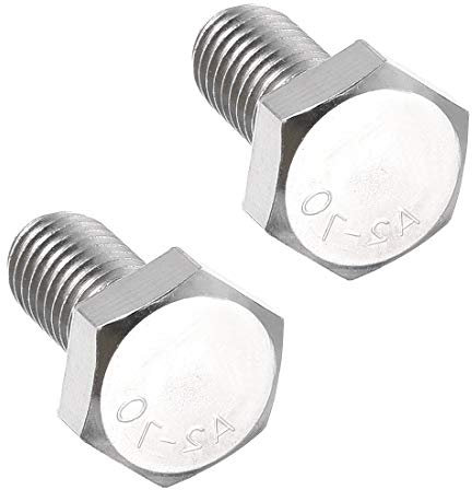 sourcing map Filetage M10 20mm tête Hex acier inoxydable 304 Vis fixation vis Gauche 2pc