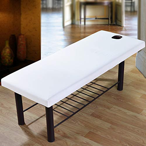 SADA72 Drap-Housse de Massage Doux pour Table de Massage, Drap-Housse, Blanc, Taille Unique