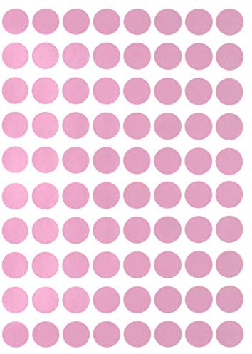 Sticker Pastell Pink 13 mm runde Aufkleber - Größe 1,3 cm Klebepunkte 1200 Vorteilspack von Royal Green