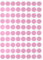 Sticker Pastell Pink 13 mm runde Aufkleber - Größe 1,3 cm Klebepunkte 1200 Vorteilspack von Royal Green