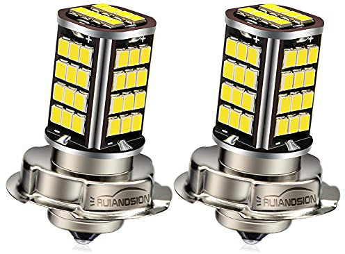 Ruiandsion 2pcs DC 12V P26S LED Lampadina motociclo Moto Faro Super Bright 3030 56SMD Chipset 6000 K Bianco