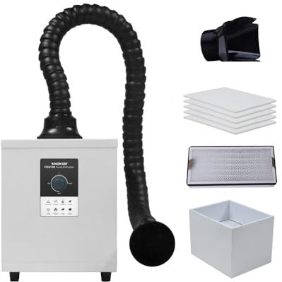 KNOKOO Solder Fume Extractor HEPA Filter FES150 Laser Smog Smoke Absorber Welding Purifier 3 Stage Filter for Nail Hair Salon and Soldering