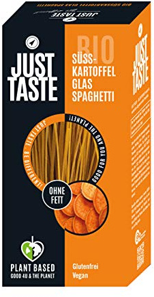 JUST TASTE – Süßkartoffel Kurkuma Glas Spaghetti – Die neue BIO Gemüse Pasta – 250g