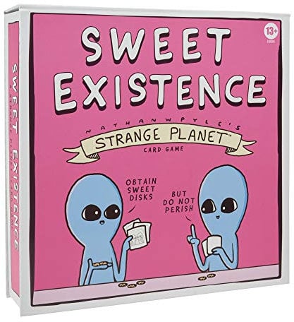 Hasbro Gaming Sweet Existence, A Strange Planet Familienfreundliches Party-Kartenspiel, inspiriert vom Webcomic und Büchern von Nathan W. Pyle, ab 13 Jahren