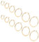 UNICRAFTALE 6 Größen Huggie Ohrringe 12 Paare Hypoallergene Edelstahl Creolen 1x0.7mm Pin Kleine Bis Große Creolen Set Ohrhaken Komponenten Gold Creolen