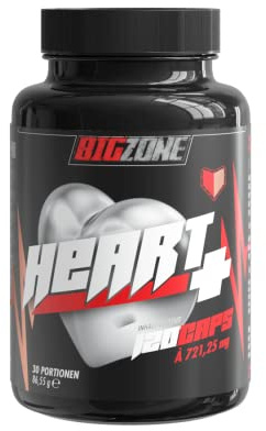 Big Zone Heart+ Coenzym 10 Form | inklusive Ubiquinon mit Arjuna und Knoblauchextrakt | Synergistische Matrix mit hochwertigen Komponenten (120 Kapseln)