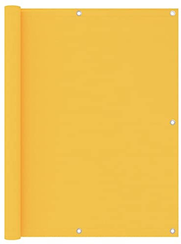 vidaXL Ecran de Balcon Brise-Vue Brise-Vent de Jardin Ecran de Protection Ecran d'Intimité Confidentialité Extérieur Jaune 120x400 cm Tissu Oxford