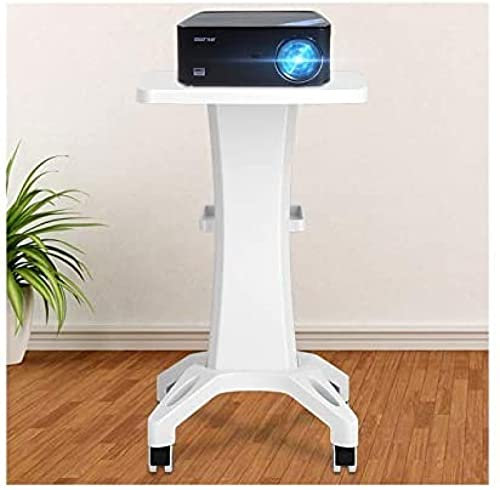 JWCN Projector Stand White Projector Stands, Multifunction Video Projector Floor Tables On Wheels | Moveable Laptop Trolley, On Caster Wheels Projector Mount,Uptodate