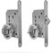 BricoShopping Juego de manillas para puerta interior de madera con cerradura empotrable, gancho de llave y trinquete ciego redondo boquilla de acero (tono C/C, cromo brillante)