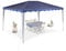 Relaxdays Tonnelle, PE, système d’Assemblage, Acier, PE, imperméable, antidéchirure, HLP 2,5x3x4 m, Jardin, Bleu/Blanc