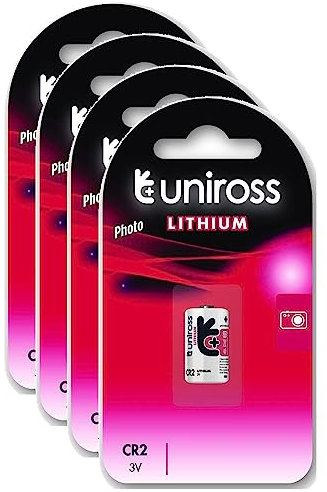 Uniross Pack de 4 Piles Lithium CR2, 3V