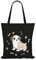 Fmeida Stoffbeutel Bedruckt Stofftasche Damen Jutebeutel Baumwolltasche Canvas Tote Bags Aesthetic Tragetasche Einkaufstasche Einkaufsbeutel Shoppers faltbar Hundefreund Braun