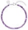 Purelei® Amethyst Armband (Silber) – Elegantes, verspieltes Damen Armband – Edelstahl – Verstellbare Länge 16-19 cm – Hawaiianisch inspiriert & wasserfest