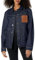 KARL LAGERFELD Damen Logo Patch Raw Denim Jacket Trainingsjacke, Blau, M