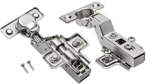 BRESKO 2-10 Stk Topfband Scharnier Möbelscharnier 26 mm Topfscharnier Scharniere Möbelband Topfbänder Schrankscharnier Möbel Schrank Klappenband (Innenanschlag mit Dämpfung, 2 Stück)