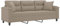 vidaXL Sofa 3 Sitzer, Couch mit Kissen, Liegesofa für Wohnzimmer, Polstersofa Sessel Relaxsofa Loungesofa Relaxcouch, Taupe Mikrofasergewebe
