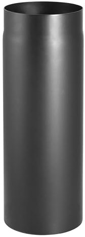 Ofenrohr Kaminrohr Bogen Abgasrohr Rauchrohr Rosette Wandfutter Ø DN 150 mm 2 mm Stahlrohr schwarz (Rohr 500 mm)