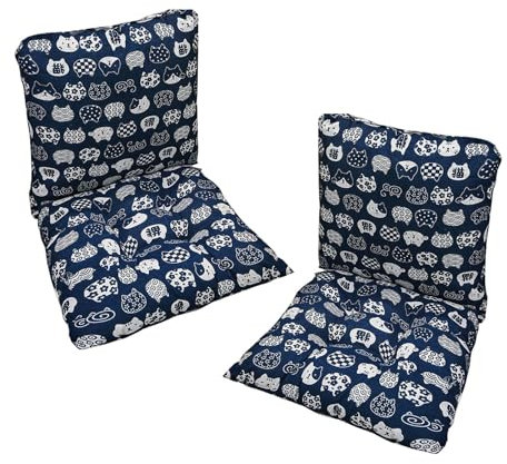 Yahbrra 2er Set Niedriglehner Auflagen Set Stuhlauflage 40*80cm Sitzkissen Niederlehner Gartenstühle Sitzauflagen Stuhlkissen Abnehmbarem Rückenlehne Auflage ( Color : Anti-slip(F) , Size : 40*80CM(2