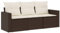 vidaXL Garten Sofa Garnitur 3-TLG., Gartenmöbel Set mit Kissen Stauraum, Sitzgruppe für Garten Terrasse, Modular Gartensofa Lounge, Braun Poly Rattan