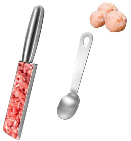 Yuqilin Croquetas Herramientas de Cocina Máquina Manual de Albóndigas Albondigas Molde Utensilios de Cocina para Hacer Albóndigas,para Croquetas,Sorbetes,Bizcochos(Tubo Único)