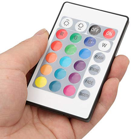 24 Key RGB LED Light Strip Controller, Wireless Remote Control USB Powered, Universal Mini Controller for Various LED Lamps, Soft Light Strips, Glass Curtain Wall Lights (Line