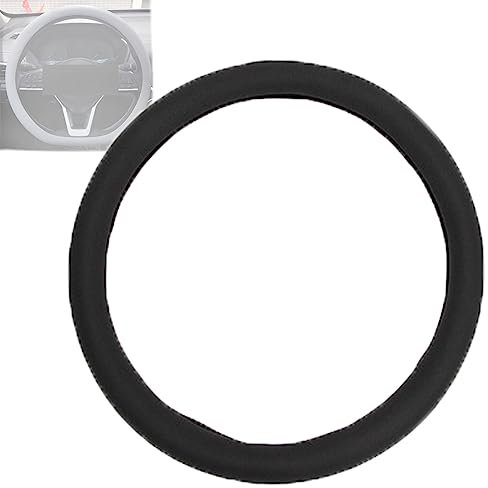 Cool Anti-Rutsch Silikon Lenkradschutz Universal 32-40cm Anti-Rutsch Silikon Auto Lenkradbezug Weich Rutschfest Elastisch Auto Lenkrad Schutzhülle (Schwarz)