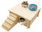 Acsist Wooden Hamster Hideout Gerbil House with Climbing Ladder and Window Habitats Decor Detachable Syrian Hamster Cage Accessories for Hamster Guinea Pig Rat Gerbils and Other Small Reptile Pets