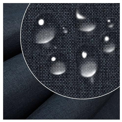 DreamRoots Segeltuch Wasserdicht - Polsterstoff Meterware Flachsimitation 160 cm breit - Wasserabweisender Stoff 220 g/m2 600D - Markisenstoff Wasserdicht Meterware Ocean Isle 1M
