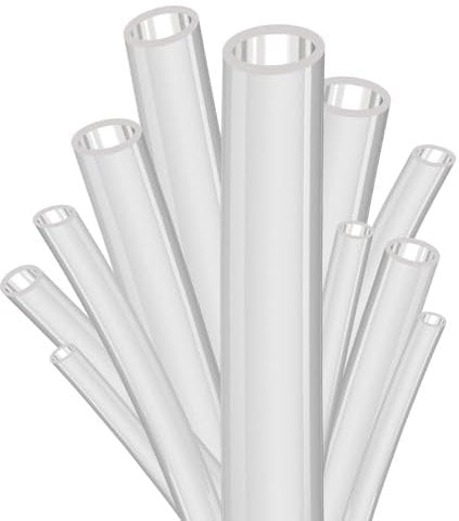 (6 mm) 1 x mètre de tuyau en silicone flexible qualité industrielle qualité alimentaire FDA -60 °C à +220 °C (tuyau à lait de rechange pour machines à café) (intérieur : 6 mm extérieur : 9 mm)