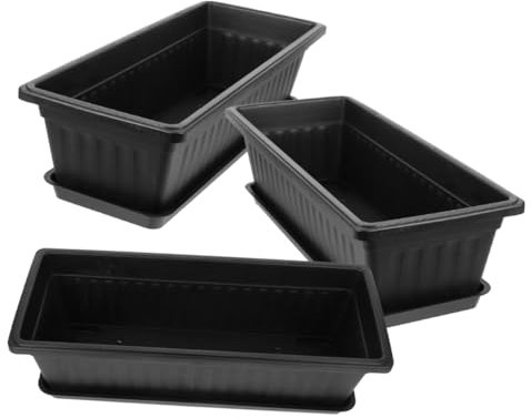 Mipcase Pots De Fleurs en Plastique avec Soucoupes pour Orchidées Et Pots Décoratifs