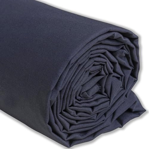 IPEA Baumwollstoff Popeline Grau Anthrazit - 200 cm x 150 cm - Made in Italy - Meterware zum Nähen, Bekleidung, Futterstoffe, Möbel, Patchwork, Stoff einfarbig zum Nähen