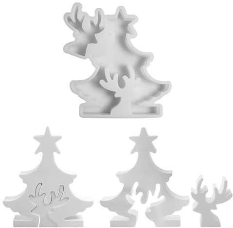 Silikonform Weihnachten Wichtel, 3D Silikonformen Gießformen Weihnachten Kerzenformen zum Gießen, Gießformen Silikon Gießform Wichtel Gips Zum Gießen Giessformen Silikon für Weihnachtsdeko (I)