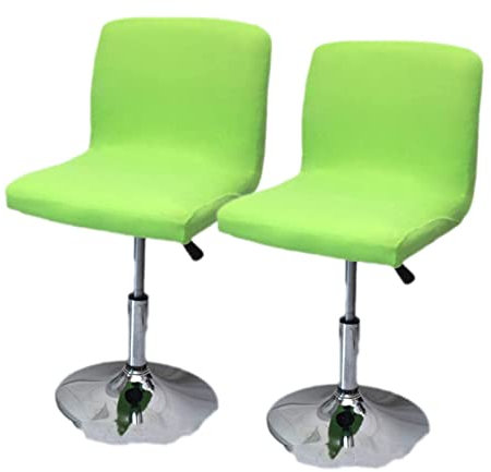 LIULIWEIFA Barhocker Stuhlhussen Bezüge Bar Stuhlbezug Stuhlbezüge Barhocker Schonbezüge mit Rückenlehne Stretch 2/4/6 Stück, Hussen für Barhocker Waschbare, Barhockerhussen Schonbezug,Grün,2pcs