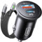 INIU Car Charger, Cigarette Lighter USB Charger Total 60W, 12V USB Socket with [1m] 100W Type C Cable Fast Charge, Car Phone Charge Adapter for iPhone 16 Pro Samsung Laptops Switch 2 Car Accessories